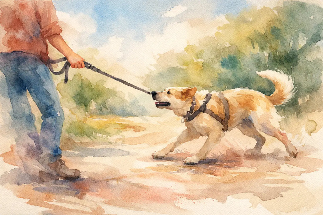 Når hund trekker i båndet