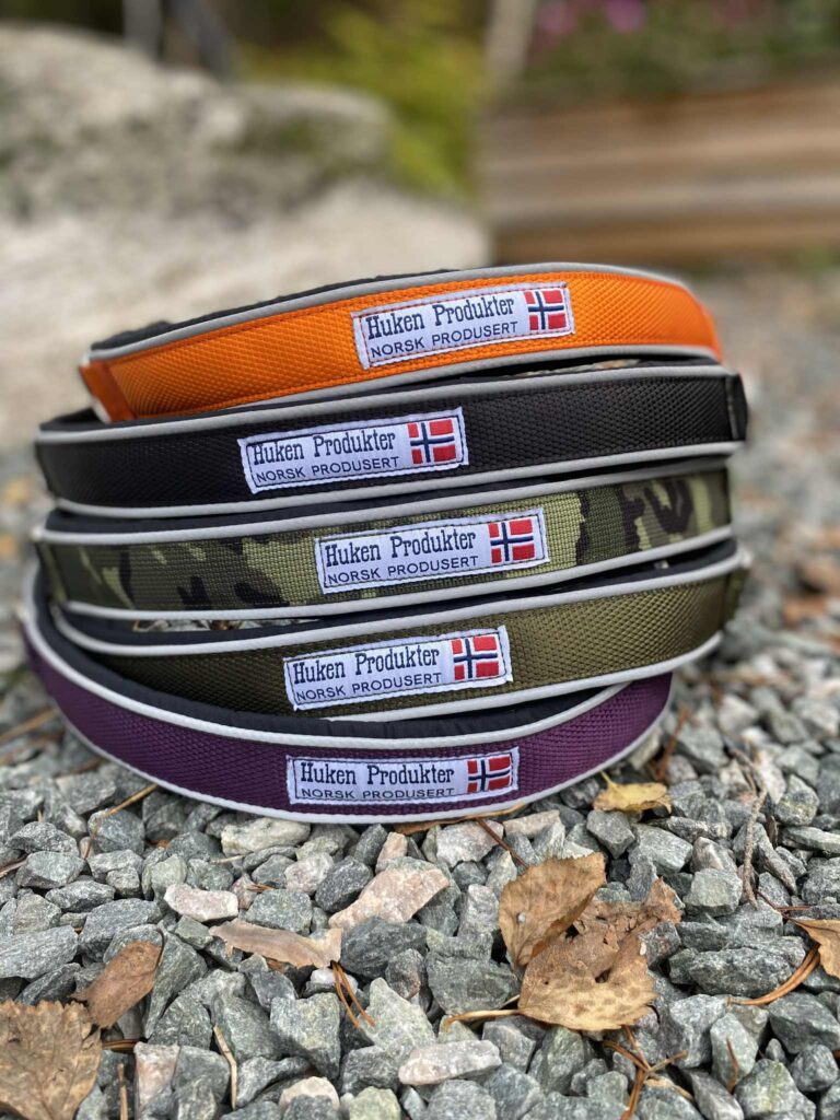 Huken dog belt handsfree leash attached to a dog, adjustable harness for secure, comfortable walking and training.