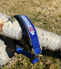 Huken collar with bisecting design, showcasing its stylish and sturdy craftsmanship, close-up view of the product.